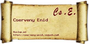 Cserveny Enid névjegykártya